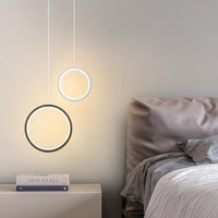 Minimalist Ring Hanging Light White or Black - Avenila - Interior Lighting, Design & More