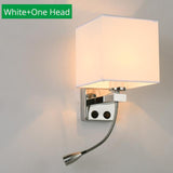 Modern Indoor LED Hotel Bedroom Wall Lamp w/ USB Charging - Avenila - Interior Lighting, Design & More