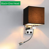 Modern Indoor LED Hotel Bedroom Wall Lamp w/ USB Charging - Avenila - Interior Lighting, Design & More