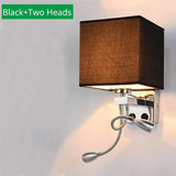 Modern Indoor LED Hotel Bedroom Wall Lamp w/ USB Charging - Avenila - Interior Lighting, Design & More