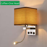 Modern Indoor LED Hotel Bedroom Wall Lamp w/ USB Charging - Avenila - Interior Lighting, Design & More