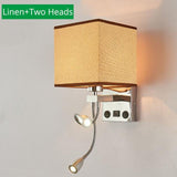 Modern Indoor LED Hotel Bedroom Wall Lamp w/ USB Charging - Avenila - Interior Lighting, Design & More