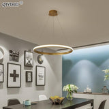 Modern LED 7 3/4" to 39 1/4" Multi-Ring Pendant Chandelier - Avenila - Interior Lighting, Design & More