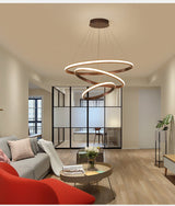 Modern LED 7 3/4" to 39 1/4" Multi-Ring Pendant Chandelier - Avenila - Interior Lighting, Design & More