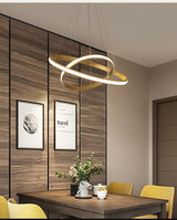 Modern LED 7 3/4" to 39 1/4" Multi-Ring Pendant Chandelier - Avenila - Interior Lighting, Design & More