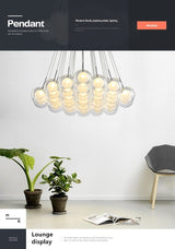 Modern LED Glass Ball Hanging Chandelier - Avenila - Interior Lighting, Design & More
