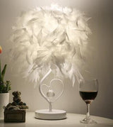 Multi-Color Dimmable Feather Bedside Table Lamp - Avenila Selects - Avenila - Interior Lighting, Design & More