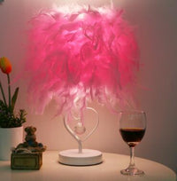 Multi-Color Dimmable Feather Bedside Table Lamp - Avenila Selects - Avenila - Interior Lighting, Design & More