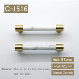 Natural Stone Brass Door Handles - Avenila - Interior Lighting, Design & More