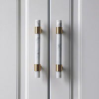 Natural Stone Brass Door Handles - Avenila - Interior Lighting, Design & More