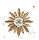 Nordic Creative Metal Feather Wall Clock - Avenila - Interior Lighting, Design & More