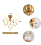 Post Modern Gold Ceiling Glass Ball Hallway Chandelier - Avenila Select - Avenila - Interior Lighting, Design & More