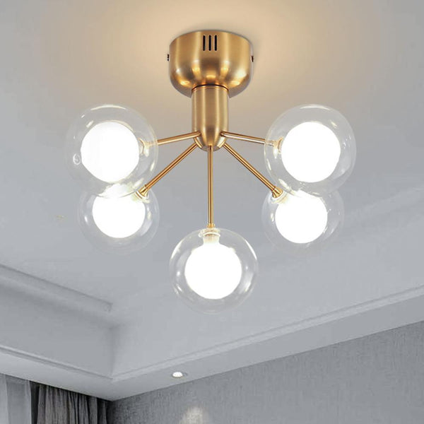 Post Modern Gold Ceiling Glass Ball Hallway Chandelier - Avenila Select - Avenila - Interior Lighting, Design & More