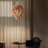 Modern Wood Pendant Light E27 Nordic Wooden Water Drop Pendant Lamp Loft Pendant Lights Dining Room Home Lighting Decor