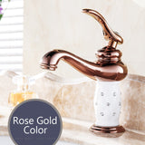 Basin Brass with Diamond & Gold Bathroom Faucet