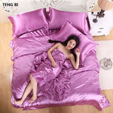 100% Pure Satin Silk Bedding Set, King & Queen Size