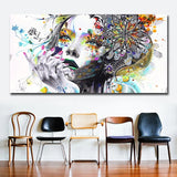 Beautiful Flower Girl Painting Canvas Wall Art Posters Print Pictures For Bedroom Home Decoration