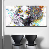 Beautiful Flower Girl Painting Canvas Wall Art Posters Print Pictures For Bedroom Home Decoration