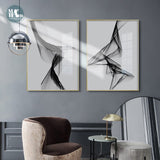 Abstract Black White Wall Art Posters Unframed