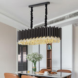 Rectangle Kitchen Island Black Crystal Chandelier - Avenila - Interior Lighting, Design & More