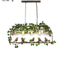 Retro Industrial LED Iron Chandelier with Bird Garden - Avenila - Interior Lighting, Design & More