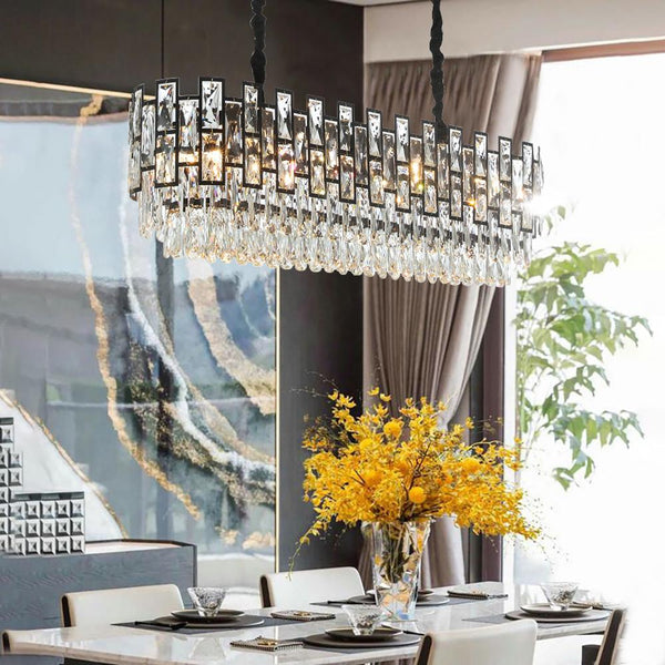 Sofrey Modern Black & White Crystal Chandelier - Avenila - Interior Lighting, Design & More