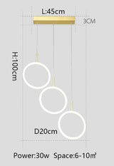 Sofrey Ring Pendant Light LED 1, 2, 3 Suspended Ceiling Lights - Avenila - Interior Lighting, Design & More