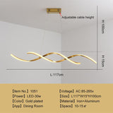 Spiral Lamp Modern Chrome/Gold Plated Finish Chandelier - Avenila - Interior Lighting, Design & More