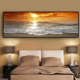 Sunsets Natural Sea Beach Landscape Posters and Prints Canvas Painting Panorama Scandinavian Wall Art Picture for Living Room - Avenila - Interior Lighting, Design & More