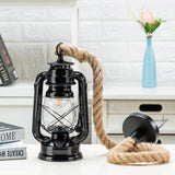 Vintage Kerosene Pendant Lamp With Free Bulb E27 Hemp Rope Hanging Lamp - Avenila - Interior Lighting, Design & More