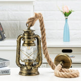 Vintage Kerosene Pendant Lamp With Free Bulb E27 Hemp Rope Hanging Lamp - Avenila - Interior Lighting, Design & More