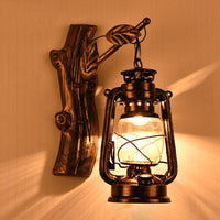 Vintage Nautical Style Wall Sconce Light Glass Shade Lantern Hallway Wall Lamp - Avenila - Interior Lighting, Design & More
