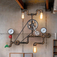 Vintage Steampunk Industrial Fake Water Pipe Wall Light - Avenila - Interior Lighting, Design & More